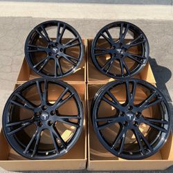 19” Tesla Model Y Gemini Aero original factory rims in new gloss black