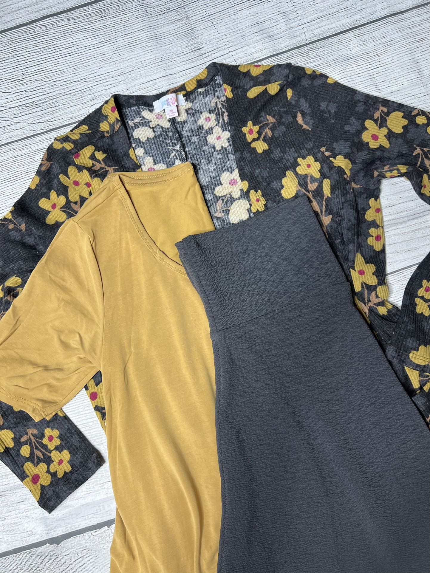 🍁LuLaRoe 3 Item Bundle Perfect T, Azure & Sarah Size M