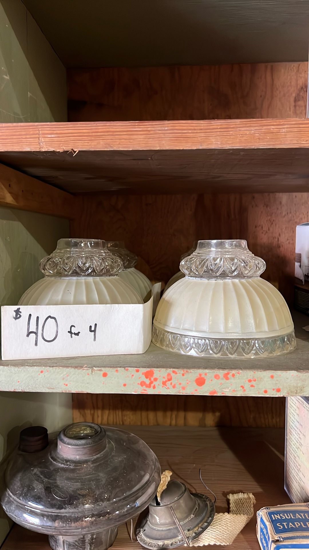 Glass Dome Light Cover Fixtures Antique Vintage