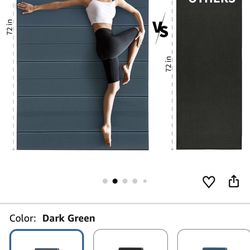 Foldable Wide & Large Yoga Mat – Cushioned, Compact & Easy to Store | 6mm & 8mm Thick | For Home, Gym, Travel, Yoga, Pilates & Floor Exercises