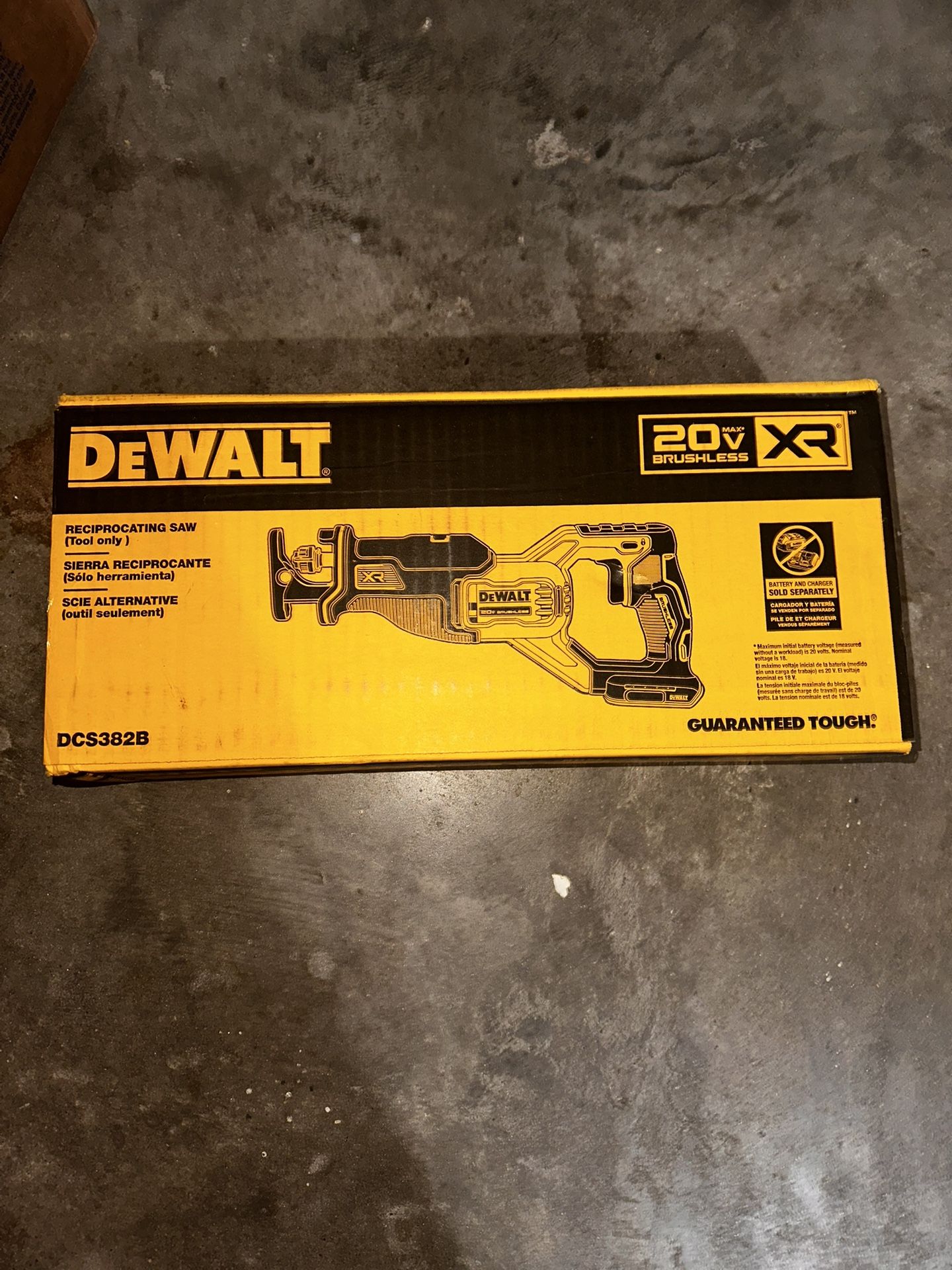 Dreamt DCS382B 20V Max XR Cordless Brushless Reciprocating Saw Tool Only