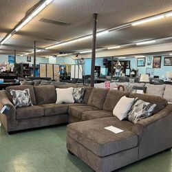 Brown Sectional In Stock For Immediate Delivery 