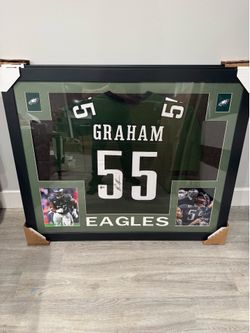 Brandon Graham signed framed jersey - Beckett certified