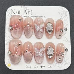 Press On Nails Handmade Size M