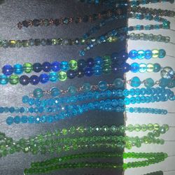 Quality Blue & Green Glass Beads