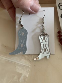 Light weight plastic cut earrings