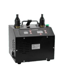 B322 Electric Balloon Inflator Pump with Dual Nozzles Foot Pedal Switch Black
