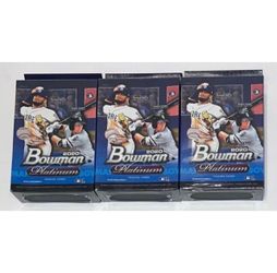 (3) 2020 Bowman Platinum Baseball Hanger Boxes 3 Box Lot Brand New & Factory Sealed MLB Cards