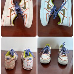 Custom Size 4Y Boys - Nike Air Force 1 LV8 Low White Multi