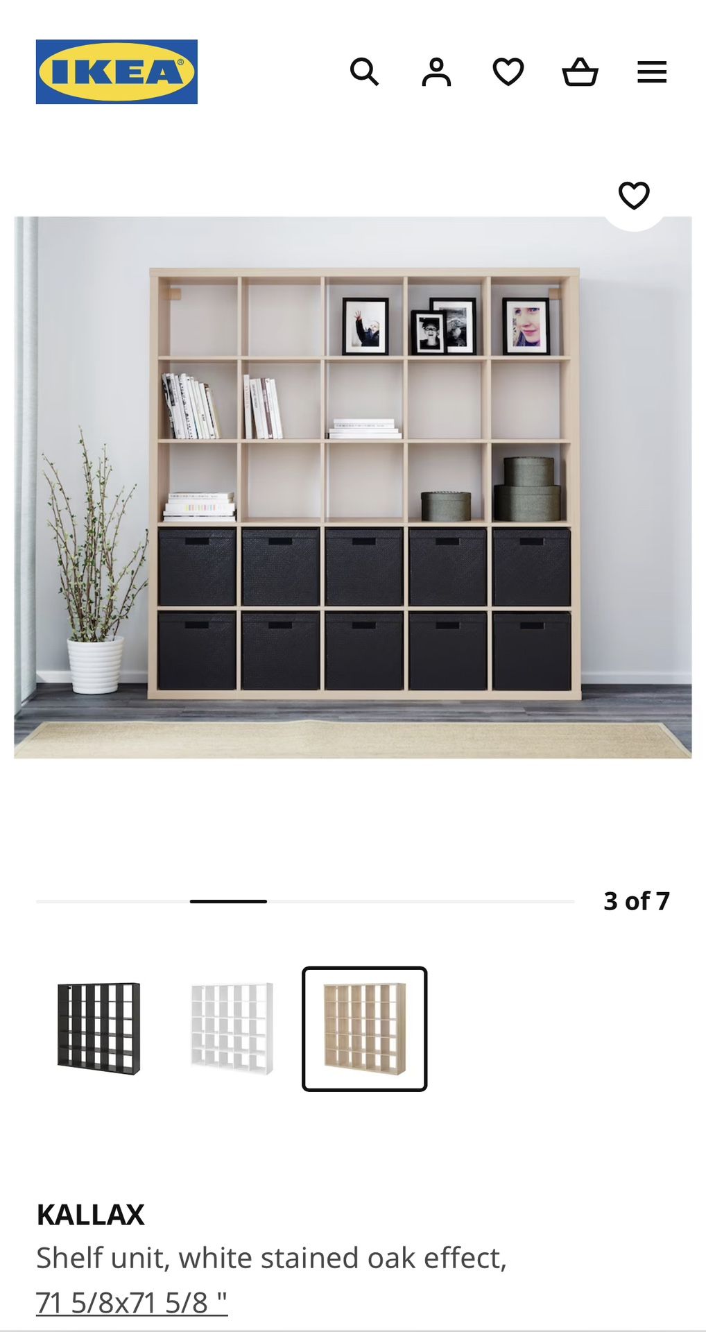 IKEA Large Shelf, Cube Bookshelf, Shelf Unit 71.5” X 71.5”