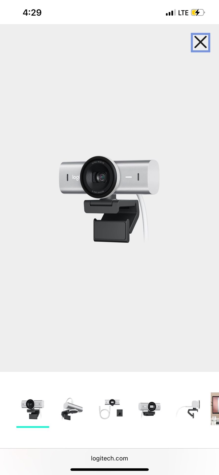 Logitech 4k HD streaming webcam