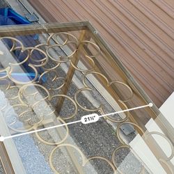2 Glass End Tables 