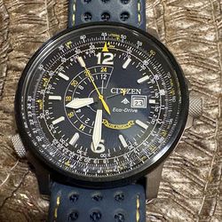 CITIZEN ECO-DRIVE PROMASTER NIGHTHAWK BLUE ANGELS, DUAL TIME , 42 MM