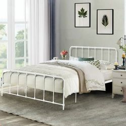 *Brand New* Full Size Victorian Metal Platform Bed, Gray