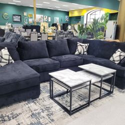 Big Black Sectional 