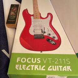 For Sale - A Focus VT - 211S Ruby Red Electric Guitar with Guitar Strap 