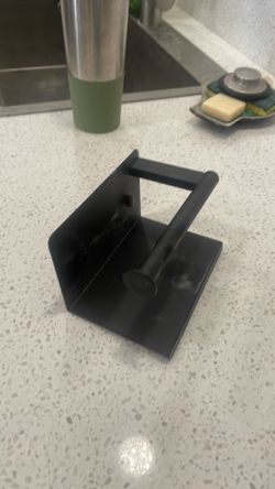 Toilet roll holder black metal