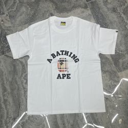 WHITE BURBERRY BAPE TEE