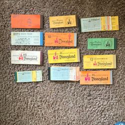 Disneyland Knotts Antique Admission Tickets