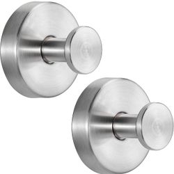 Suction Cup Hooks for Shower No-Drill Bathroom Hooks for Towels, Robes, Loofah Mountable on Bathroom