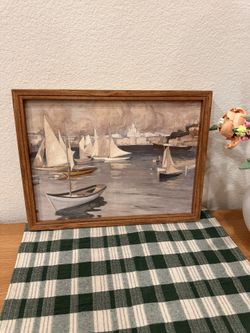 16"x12" Boats Framed Art - Threshold™ designed with Studio McGee
