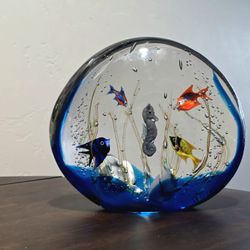 Murano Glass Aquarium By Elio Raffaelli