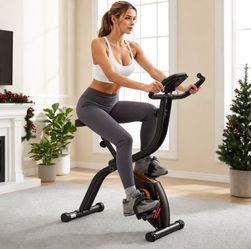 Exercise Bike Indoor 16 Level Magnetic Resistance Folding Stationary Bike