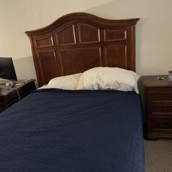 Complete Bed Set w/ 2 Night Stands, Bed Frame, Mattress, Dresser