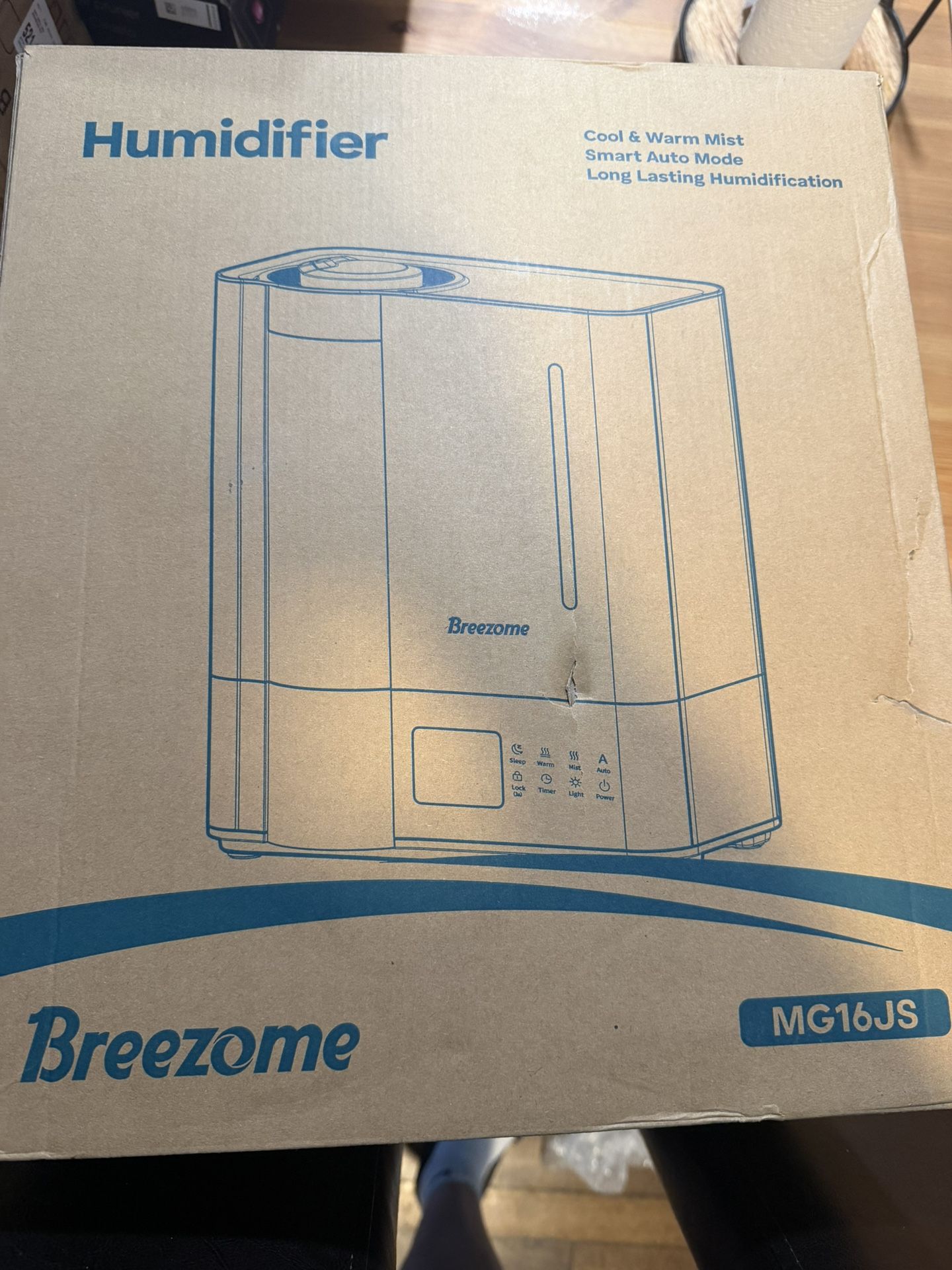 BREEZOME 8L Humidifiers for Bedroom, Warm & Cool Mist for Large Room Home