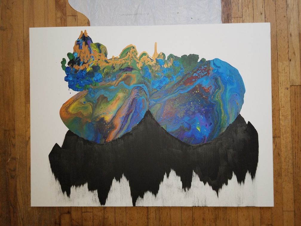 Large acrylic painting