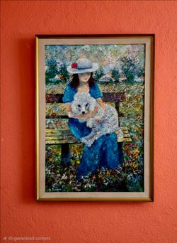 Original oil painting by Israeli-American impressionist David Smira (born 1941)39.5"×27.5"