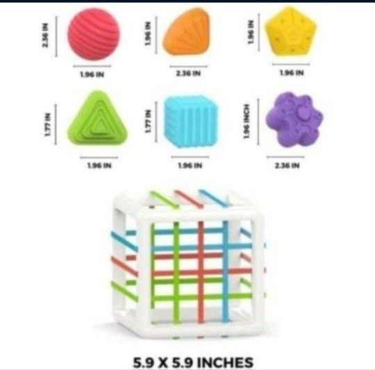 Baby Toys  Blocks Colorful Textured Balls Sorting Games