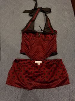 Polka dot Corset top + Mini Skirt