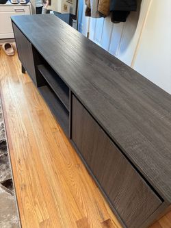 Dark Brown Long TV Stand with Storage, 71”