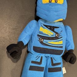 Lego Ninjago Jay Stuffed  Plush 14” Toy Blue Ninja Warrior