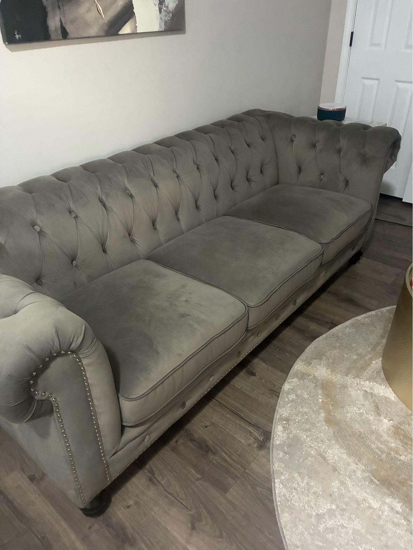 Gray Tuffed Sofa!!