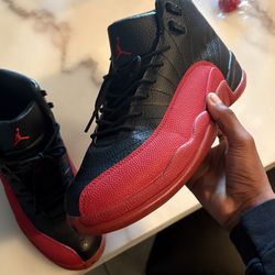 Jordan 12,s  red flu game size 10