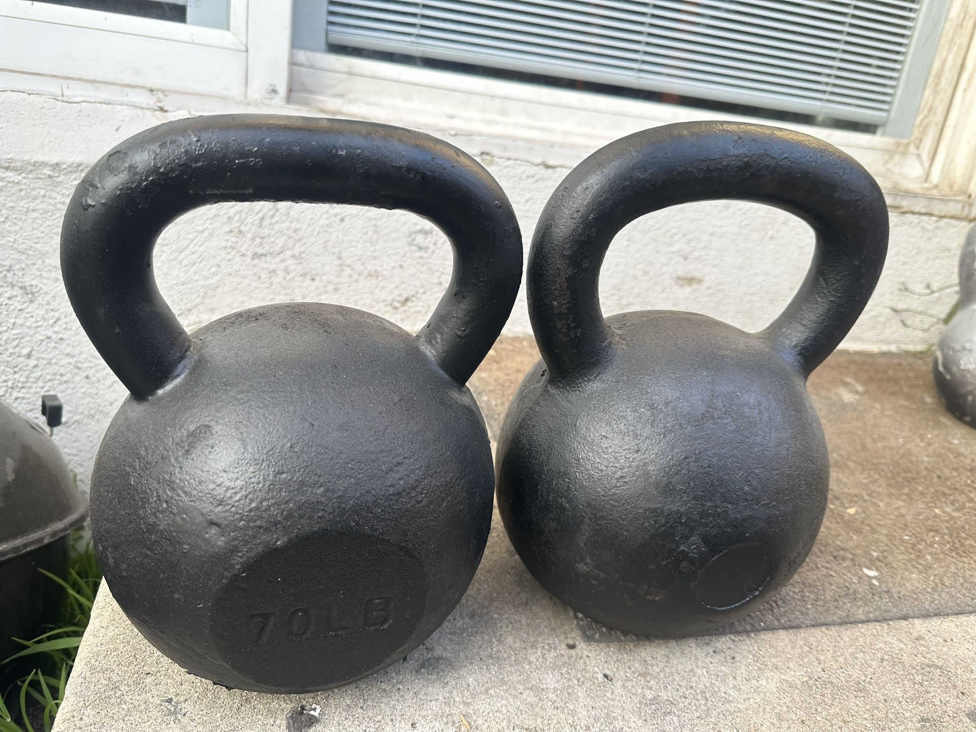 Pair Of 70s Kettle Bells Firm Price 