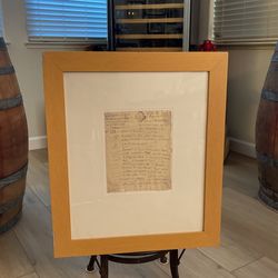 Antique Letters Framed Came From Monticello Vineyards Jefferson House