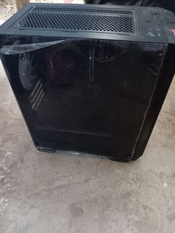 Gaming desktop Black Mid-Tower PC Case with Tempered Glass Panel
