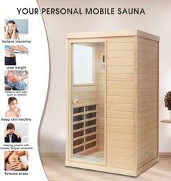 LTCCDSS Infrared Sauna, 1 Person Far Infrared Sauna for Home, with 1050W Indoor Sauna