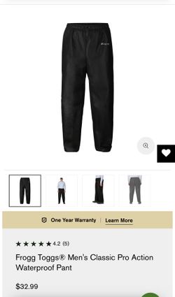 Medium Frogs Toggs Men’s Pro Action Waterproof Pants 