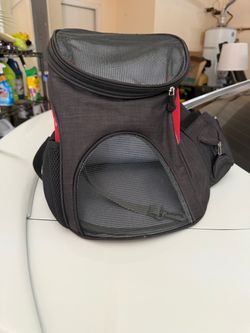 Pet Carrier Backpack Black and Red