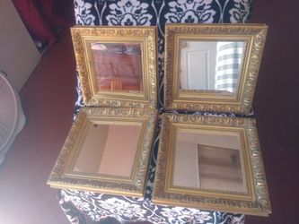 4 mirrors antique gold