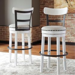 Swivel Counter Height Barstool Whitewash