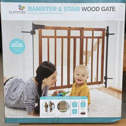 33 in. Banister and Stair Gate with Dual Installation Kit