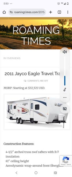 2011 Jaco eagle 35 ft RV