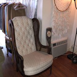 High Back Cane & Barrel Chair