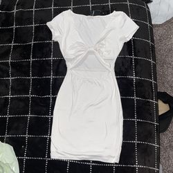 White Twisted Dress