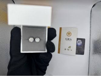 S925 silver Moissanite earrings VVS1 Certified